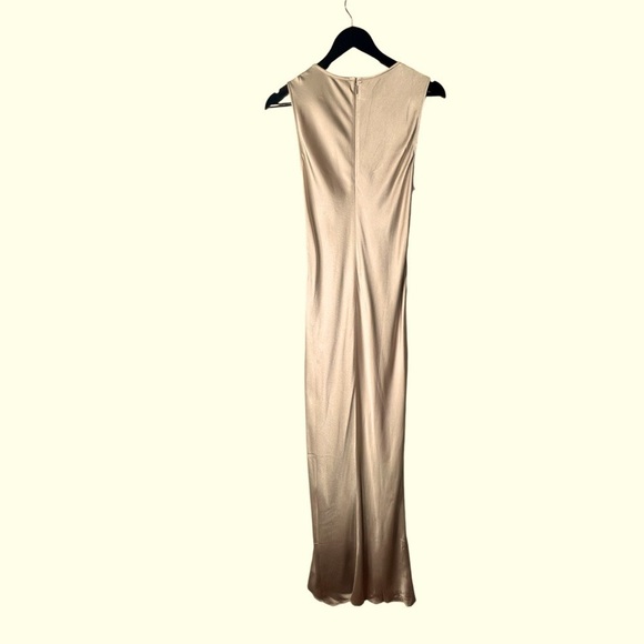 J.Crew High Neck Slip Dress in Luster Crepe in Light Khaki Color Size 10 - Picture 7 of 15